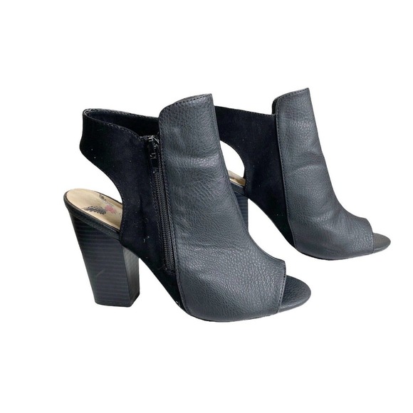 Penny Loves Kenny Sz 6M Womens open heel ankle boots Block Heel - Picture 2 of 8